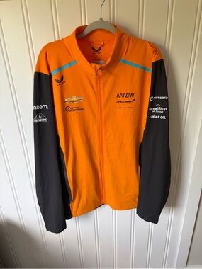Rare Castore Arrow McLaren IndyCar Team Softshell Jacket Orange Black Mens 3XL